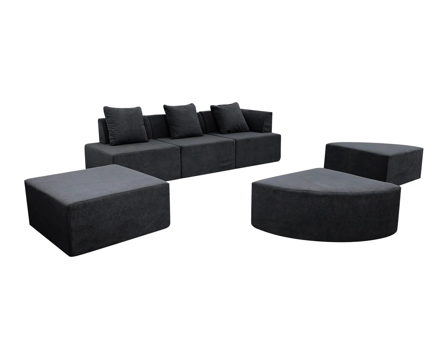 Four-Colour Modular Sectional Sofa Set view 4