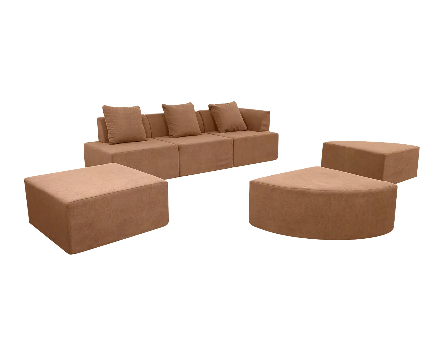 Four-Colour Modular Sectional Sofa Set view 7