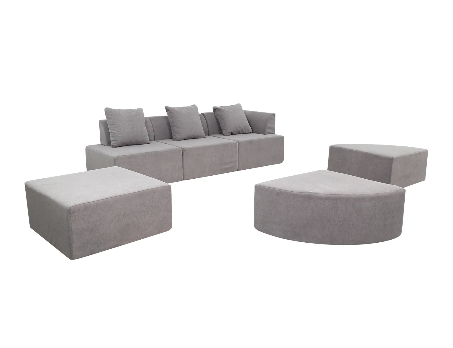 Four-Colour Modular Sectional Sofa Set view 10