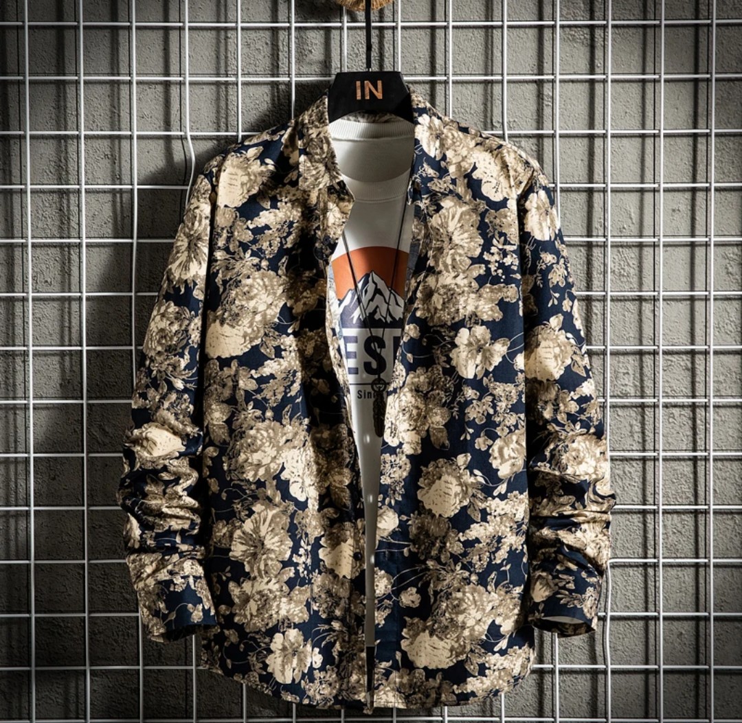 Men's Style 1025 Floral-Print Long-Sleeve Shirt JSK-LSS-3 photo 1