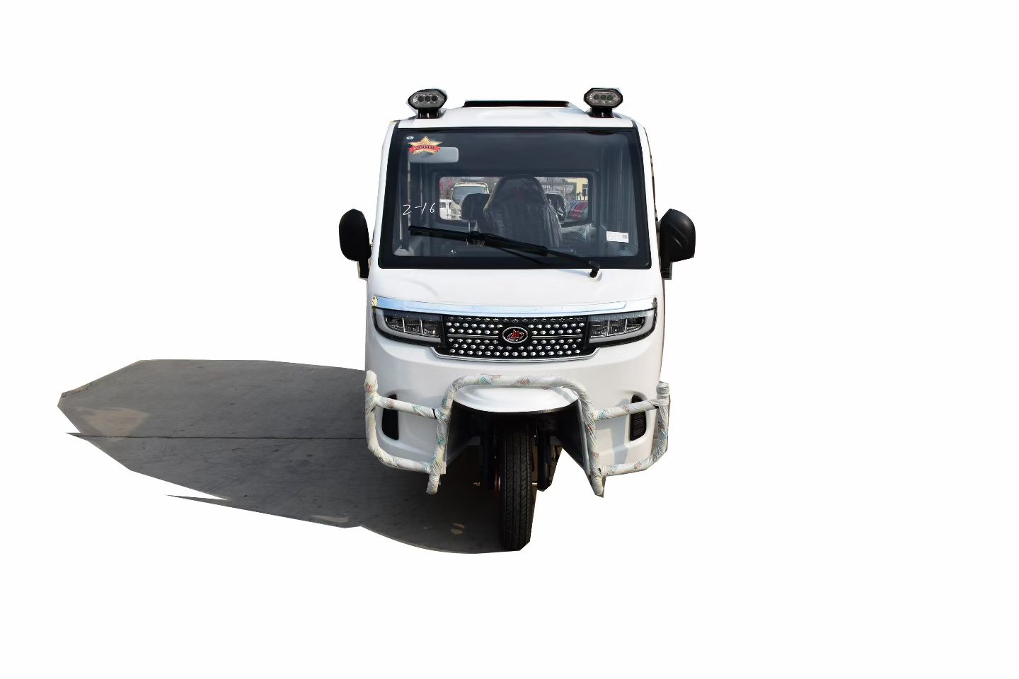 White Enclosed Passenger Tricycle view 6