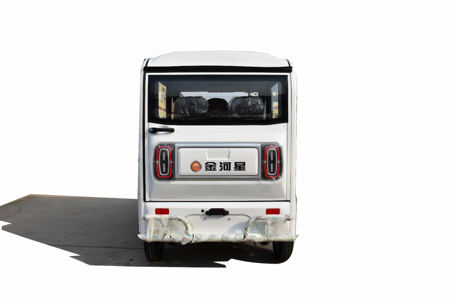 White Enclosed Passenger Tricycle view 3