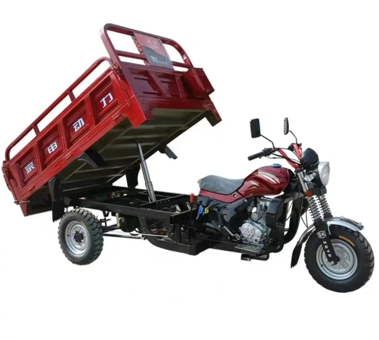 Red Hydraulic Tipper Cargo Tricycle showcase