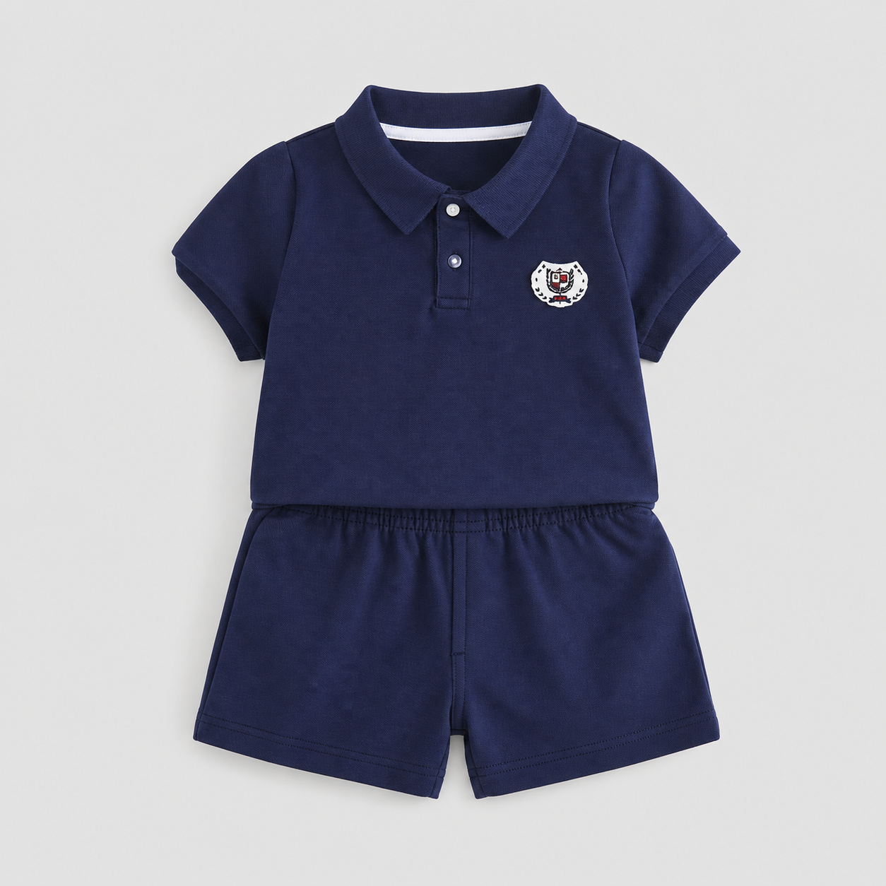 Classic Navy Polo Shorts Set showcase